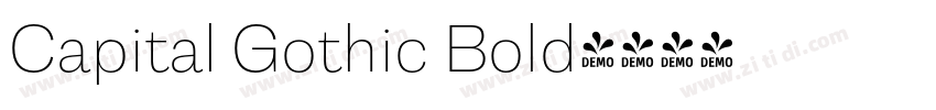 Capital Gothic Bold字体转换
